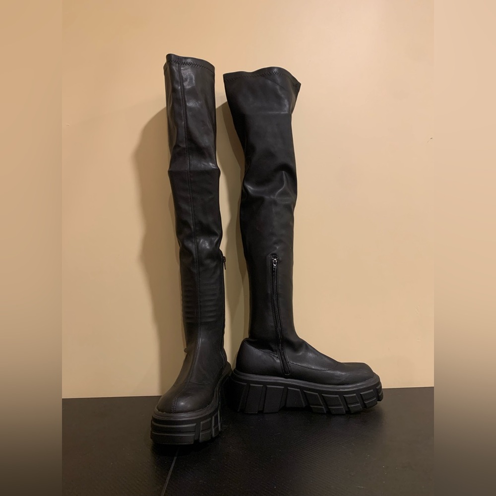 Public Desire Over the Knee Chunky Platform Boots